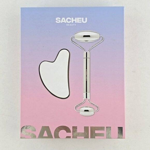 SACHEU Beauty The Ultimate Stainless Steel Facial 2 Pc Tool Set Travel Pouches - Picture 6 of 16